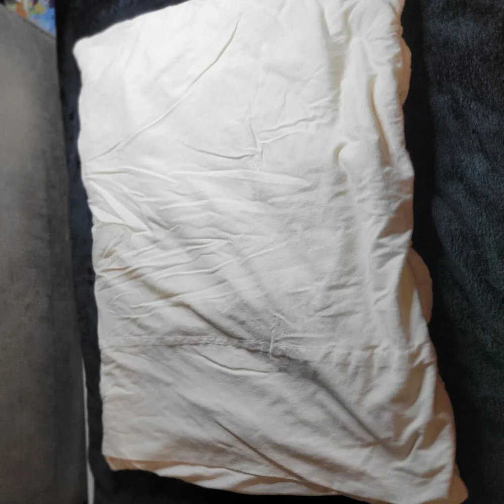 Anthropologie Textured Standard Sham Pillow Case Cream Cotton SUPER SOFT‎